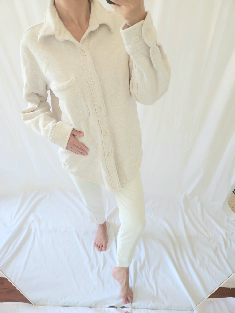 Aritzia Cream Utility Jacket